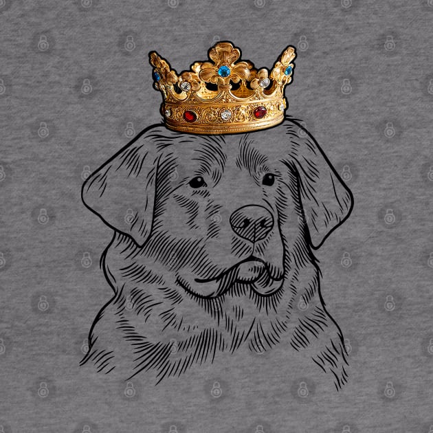 Newfoundland Dog King Queen Wearing Crown by millersye